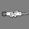 Key Clip W/ Key Ring & Diary Cow (Horns) Key Tag